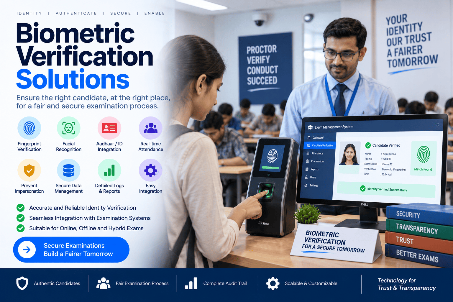 Biometric verification and identity screening illustration
