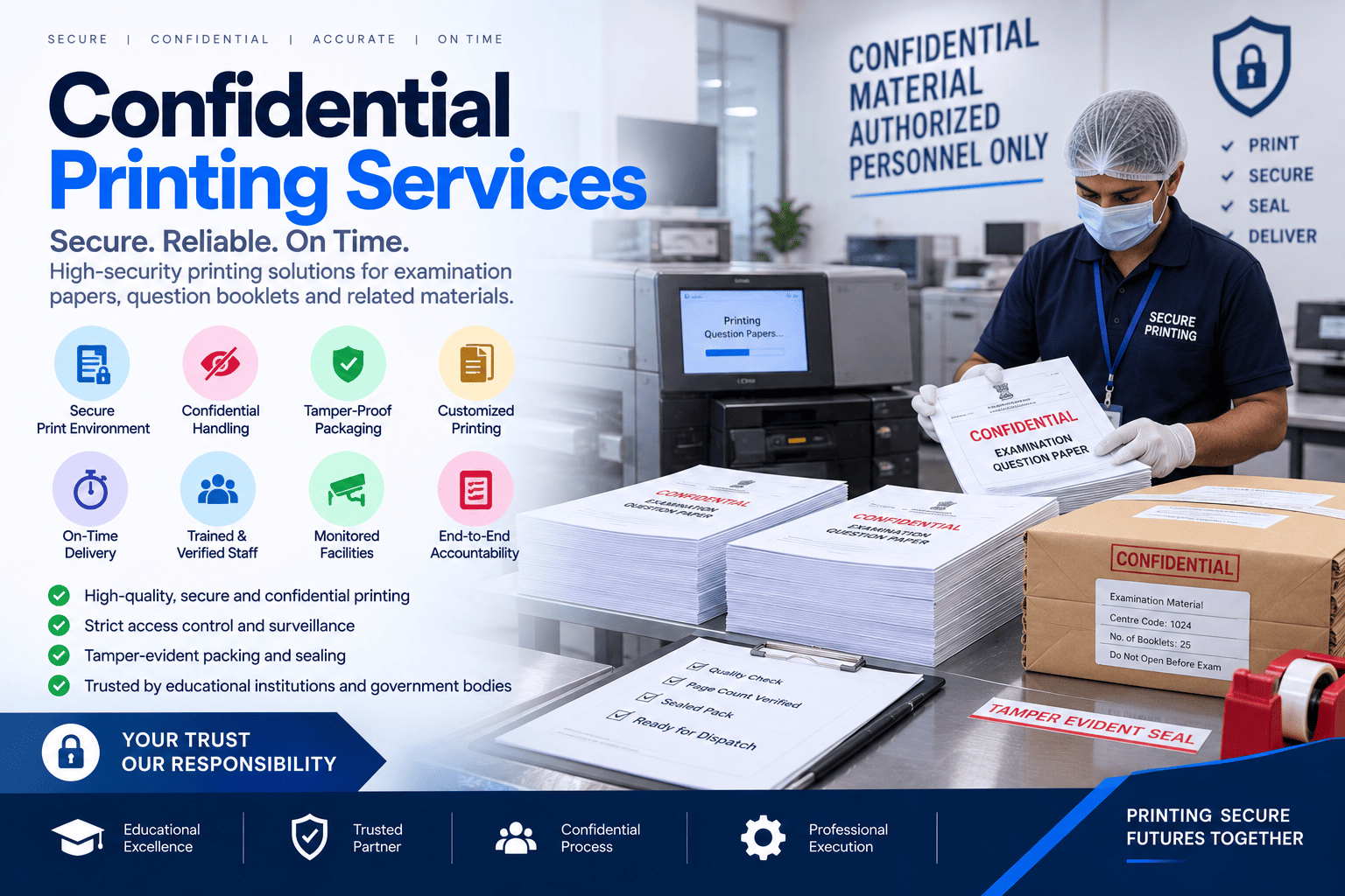 Confidential print logistics illustration